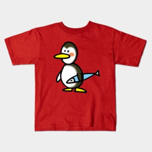 funny penguin cartoon Kids T-Shirt